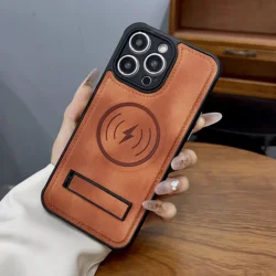 Funda Cuero Magnética iPhone 15 Pro Max – Carga Inalámbrica