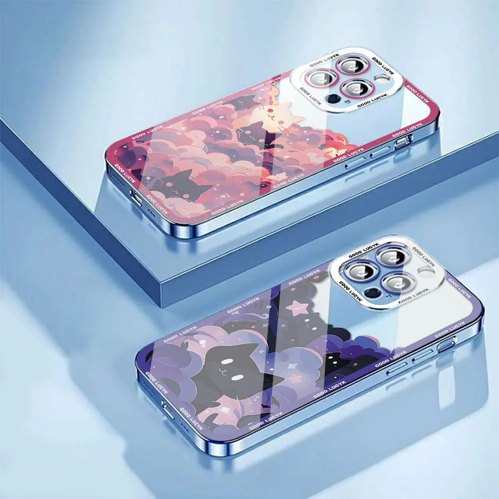 Funda de teléfono de gato negro con cielo estrellado de dibujos animados para TECNO CAMON 30 20 POVA 6 5 SPARK 10 Infinix Smart 8 7 Note Hot 40 30i 20i Pro 5G - imagen 4