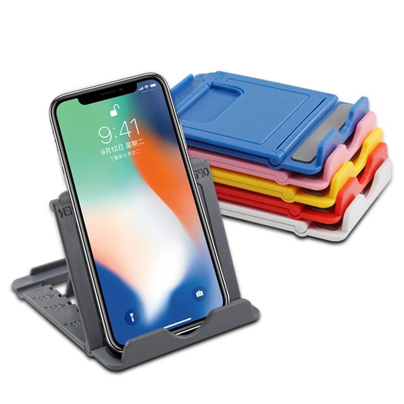Soporte de escritorio plegable para teléfono móvil, trípode de plástico para iPhone Xsmax 12 13 Pro Huawei Xiaomi Mi 9