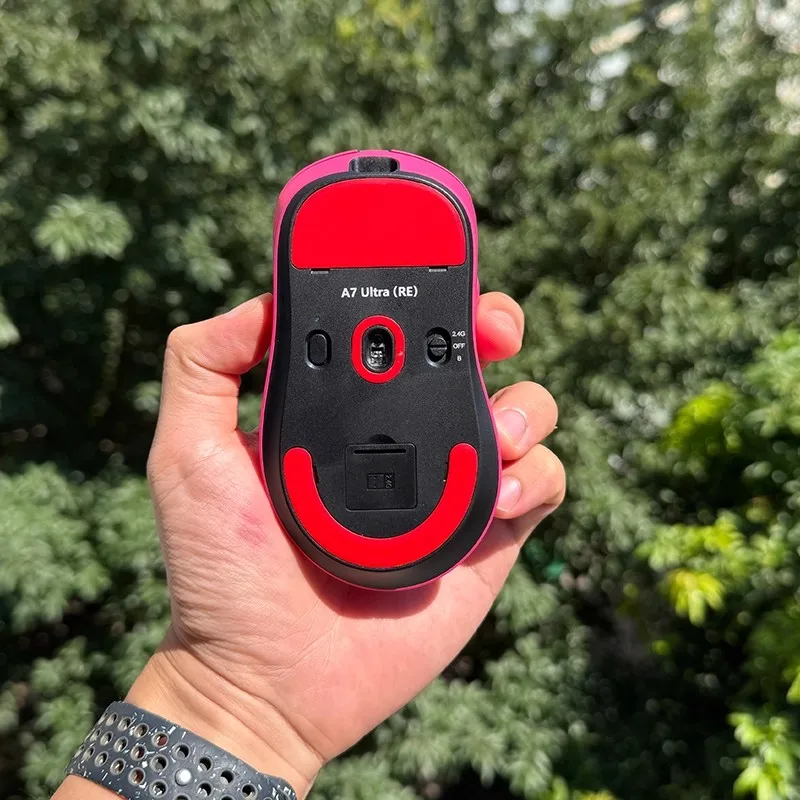 1 Juego de patines de ratón ultrafraglide Meow Gaming Gear para MCHOSE A7 ULTRA RE, patas de ratón ergonómicas de mano derecha, deslizadores de hielo silenciosos PTFE