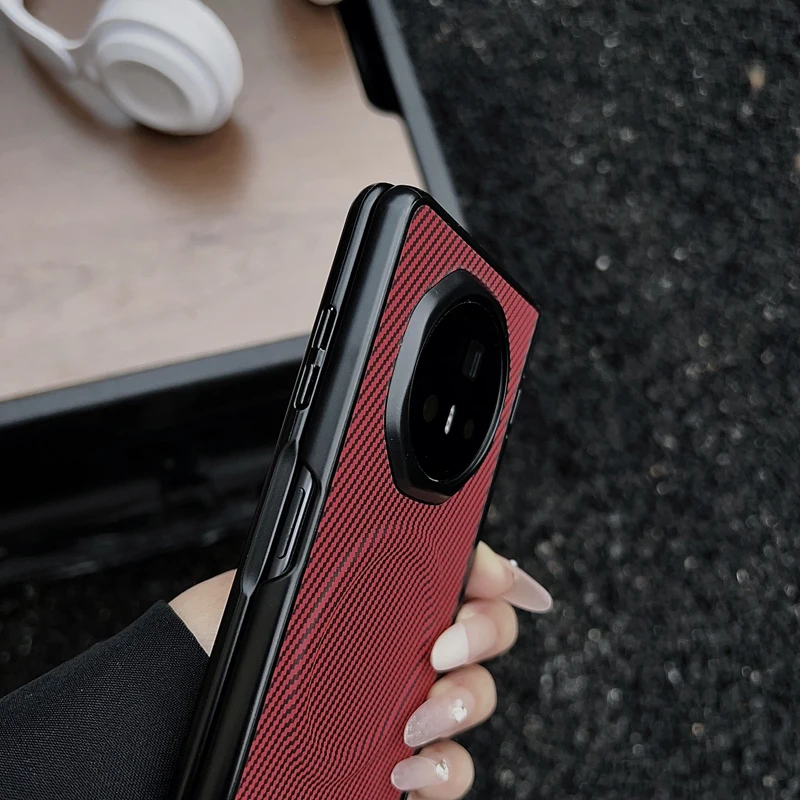 Para Honor Magic V3 funda magnética ELVEV lujo fibra de carbono patrón PU cuero plegable carcasa de teléfono - imagen 2