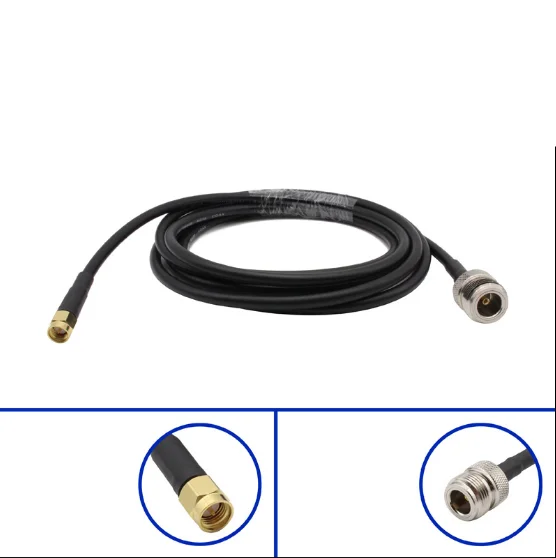 1 Uds LMR200 Cable N hembra a conector macho SMA Cable Coaxial RF puente 50ohm 10cm30cm50cm1m3m5m10m