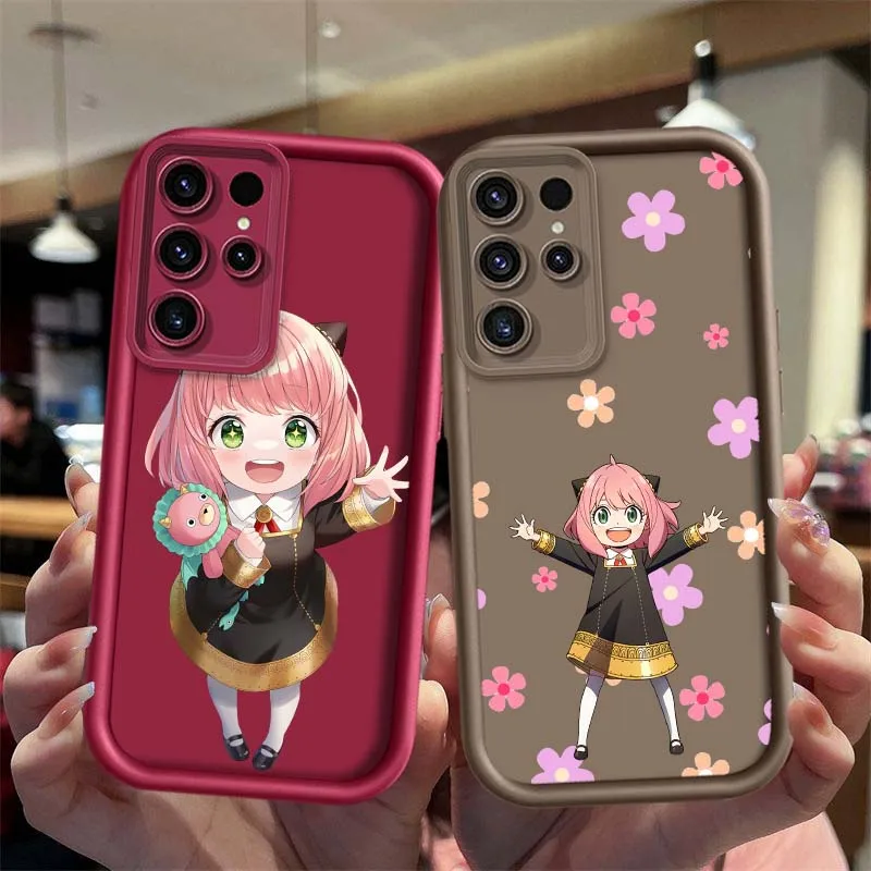 Funda para Teléfono con Diseño de Anime Girl Anya para Samsung Galaxy S25 S24 S23 S22 S21 S20 Ultra Plus FE 5G Eye Ladder - imagen 2