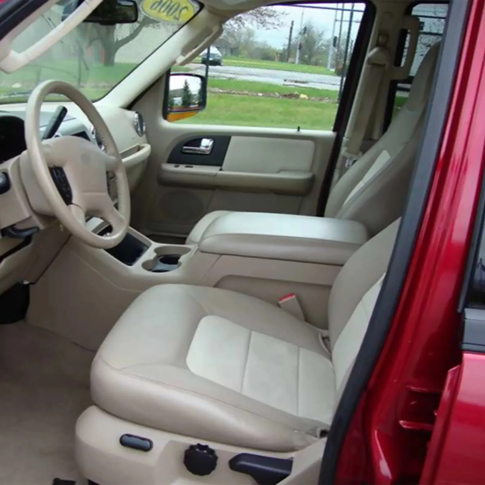 Cubierta de cuero para asiento delantero de coche Ford, parte inferior y trasera inclinada, embellecedor para Ford Expedition, accesorios de Eddie Bauer, 4 piezas - imagen 4