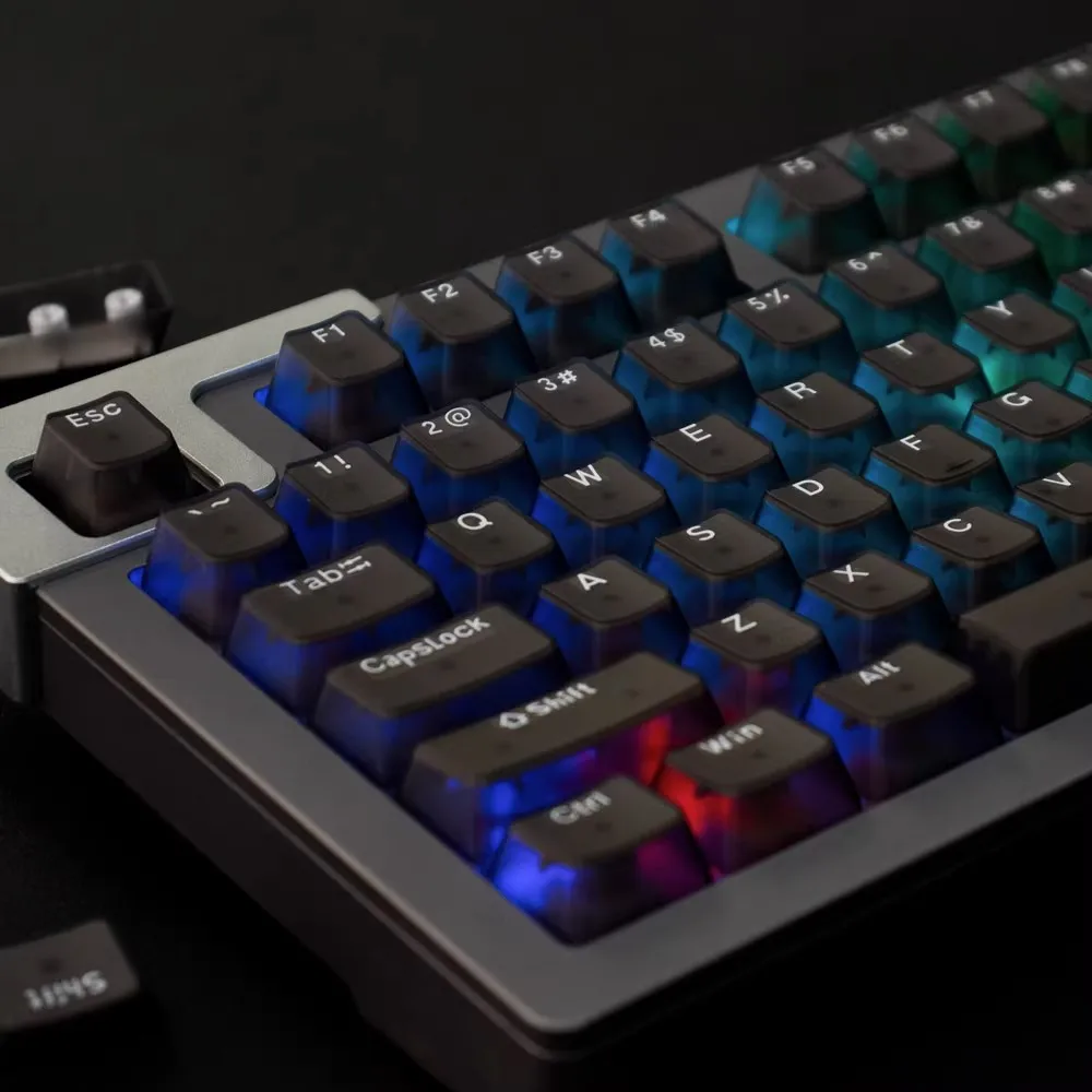 131 teclas Glaciar transparente tapa de llave OEM altura dicroica ajuste 68/75/84/87/98/100/104/108 teclas mecánicas Cherry MX - imagen 2