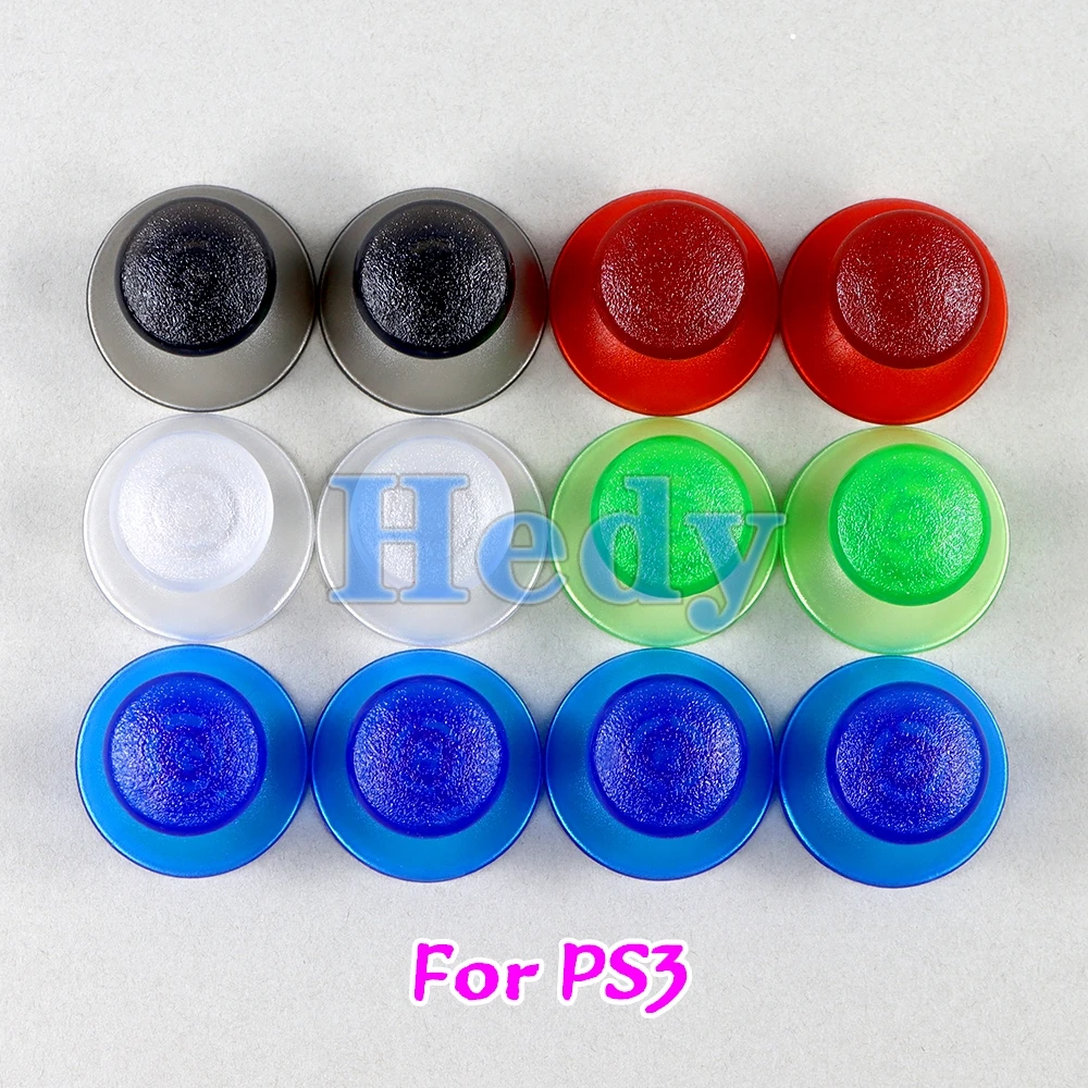 300 Uds para PS3 Joystick transparente sólido tapas de pulgar analógicas 3D tapa de seta para controlador de juego Playstation 3 PS3 - imagen 2