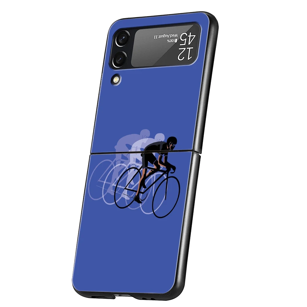 Funda de teléfono para ejercicio de bicicleta francesa, para Samsung Galaxy Z Flip 3 4 5 6 7, PC plegable duro para Samsung Z Flip3 Flip4 Flip5 - imagen 4