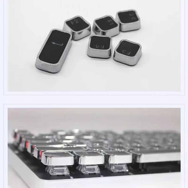 Juego de teclas Retro, teclas cuadradas con revestimiento de perfil bajo personalizado, interruptor MX, accesorios de teclado mecánico, teclas para juegos - imagen 2