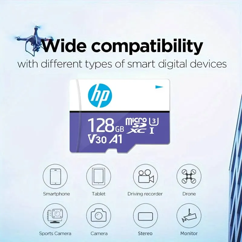 Tarjeta De Memoria HP Clase 10, 64GB, 128GB, 256GB, tarjeta Micro SD C10 U3 4K, Cartao De Memoria De alta velocidad, memoria Flash TF Mecard para ordenador portátil - imagen 4