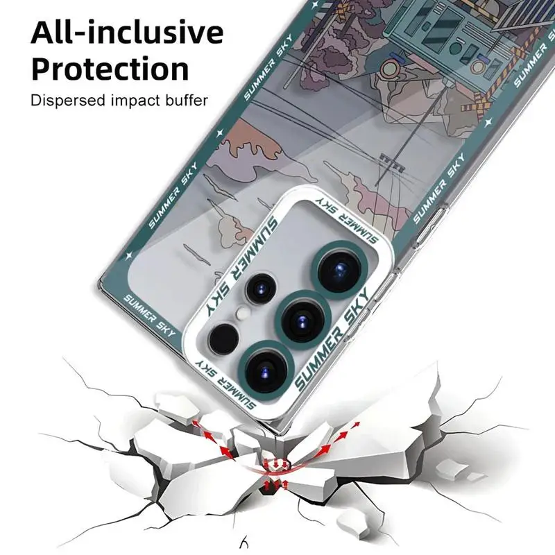 Funda de teléfono con paisaje de cielo de verano para Samsung Galaxy S23 24 Ultra S22 S20 FE S21 Plus 5G S910 Plus S22Ultra - imagen 5