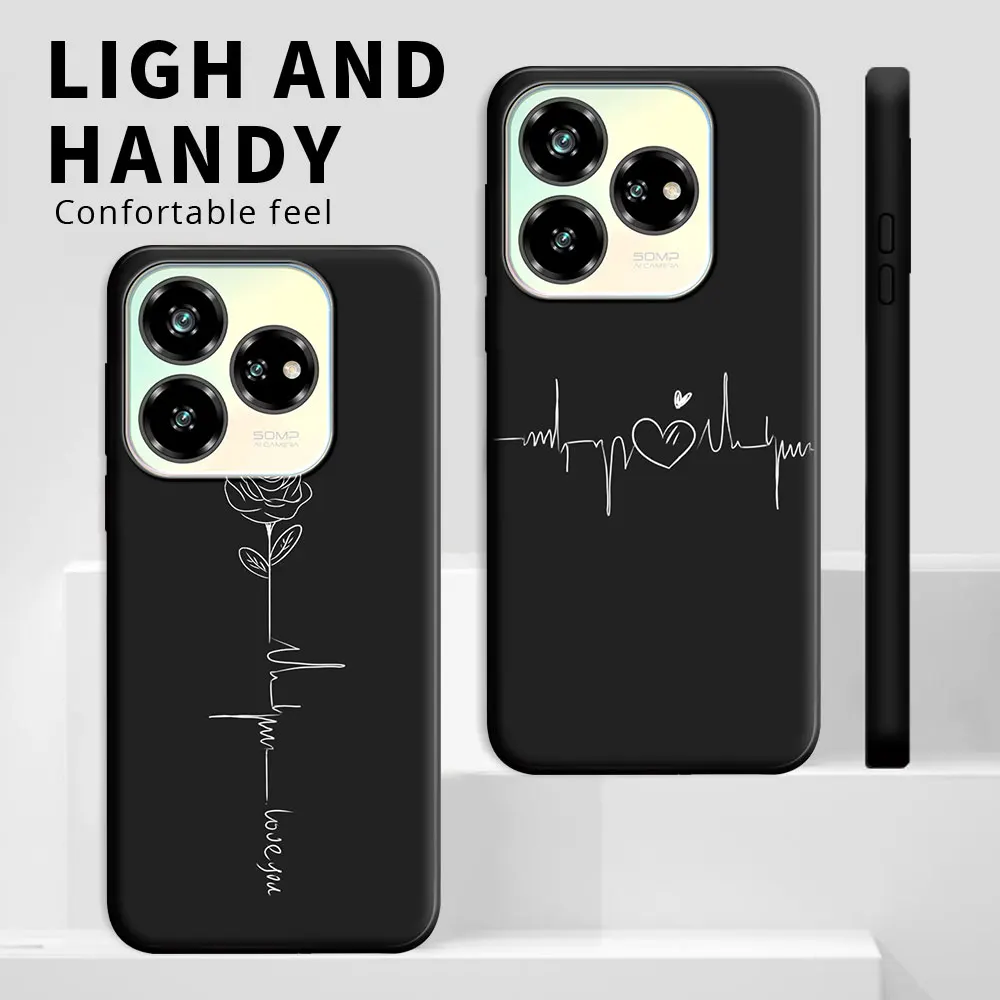 Para ZTE Blade V40S V60 4G funda de silicona suave a prueba de golpes TPU funda de teléfono para ZTE Axon 60 4G contraportada Fundas de dibujos animados de moda - imagen 5