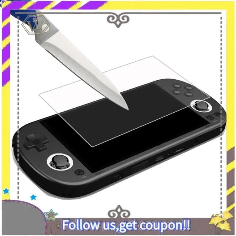 AU33-para consolas de juegos Trimui Smart Pro, película de vidrio templado 9H, Protector de pantalla HD antiarañazos, película protectora de vidrio - imagen 2