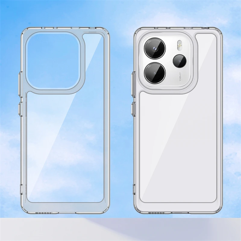 Para Xiaomi Redmi Note 14 funda de lujo de silicona transparente parachoques Redmi Note 14 funda de teléfono TPU a prueba de golpes Redmi Note 14 cubierta - imagen 5