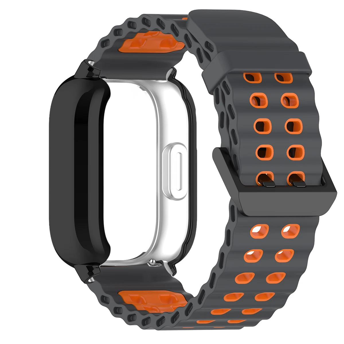 Correa marina de dos colores + funda de TPU para Redmi Watch 5 Active/5 Lite Ocean Band cubierta completa para pulsera Redmi Watch 3 Active/3 Lite - imagen 3