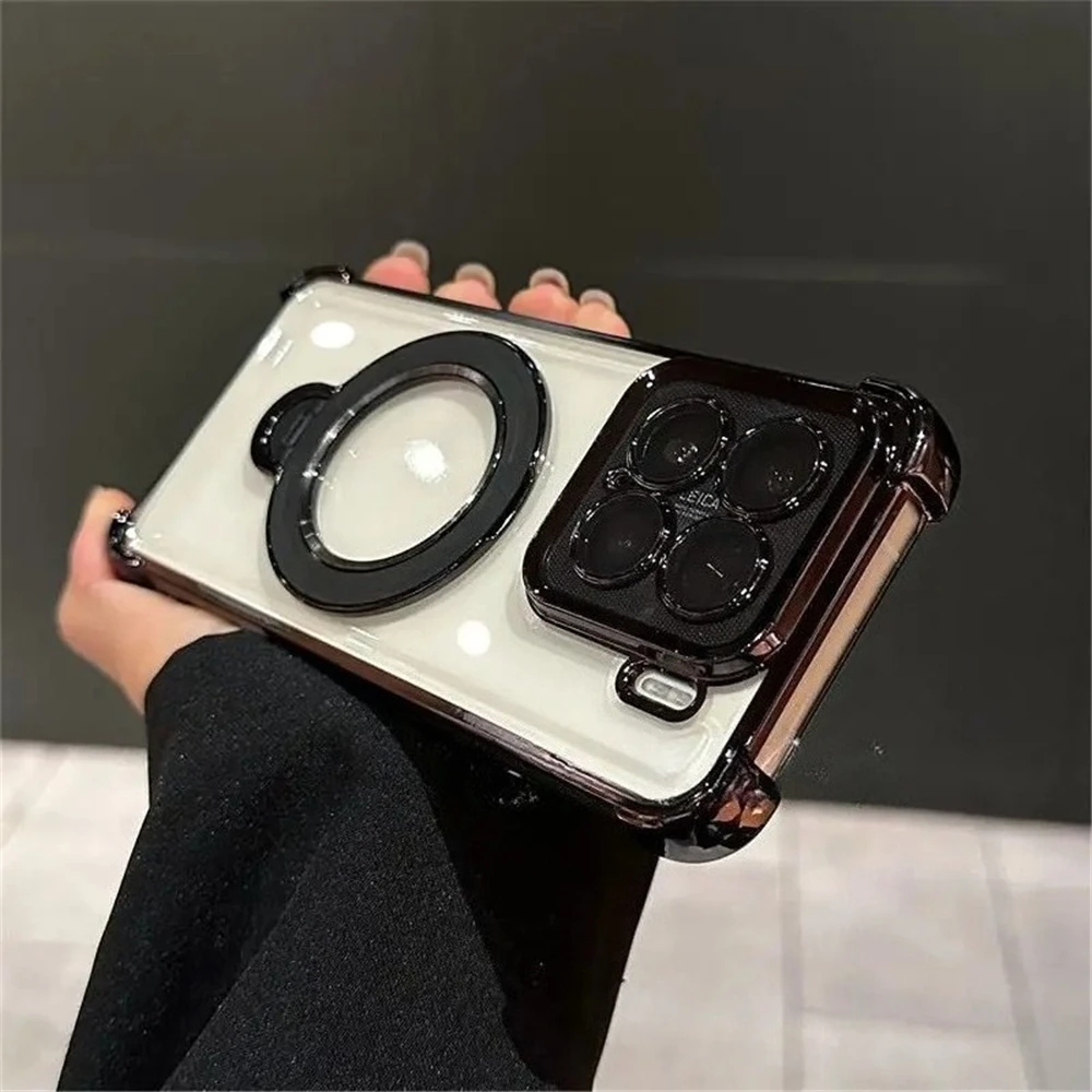 Funda de teléfono transparente para iPhone 17 16 15 14 13 12 11 Pro Max Plus 17 Air 16E soporte Simple funda trasera de silicona suave a prueba de golpes - imagen 4