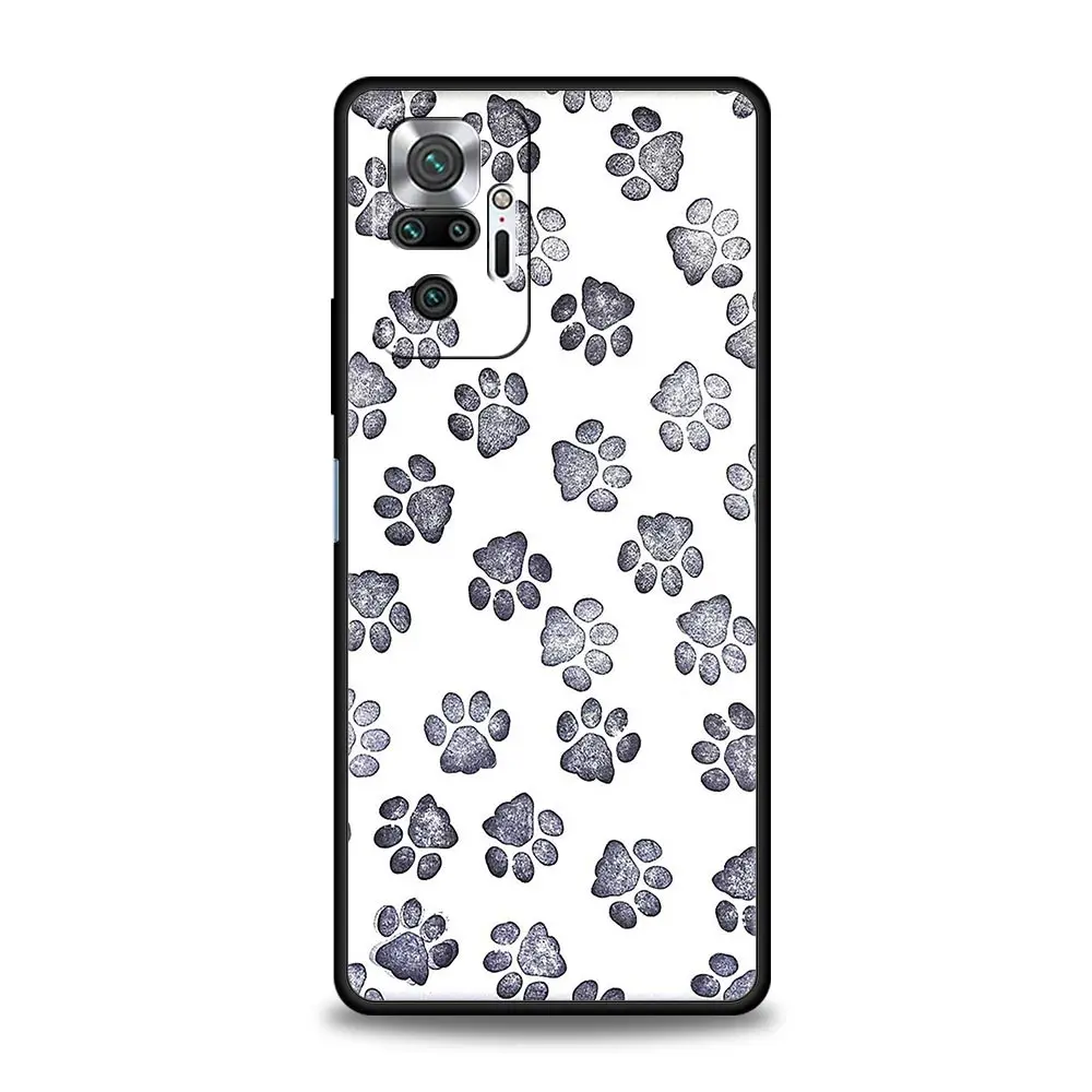 Funda de teléfono con pata de perro y gato para Xiaomi Redmi Note 13, 12, 5G, 11, 10 Pro Plus, 4G, 9S, 8, 7, 9T, 13C, 10C, 9C, 9A, funda de silicona suave - imagen 4