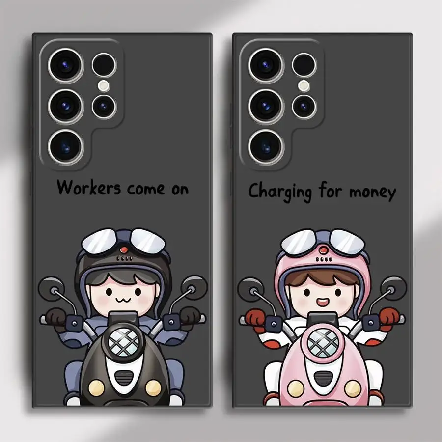 Funda de teléfono bonita de dibujos animados de Anime para Samsung Galaxy S25 Ultra S20 S23Ultra S22 Plus S24 S21 FE, funda suave S25 + S24Ultra S23 FE - imagen 4