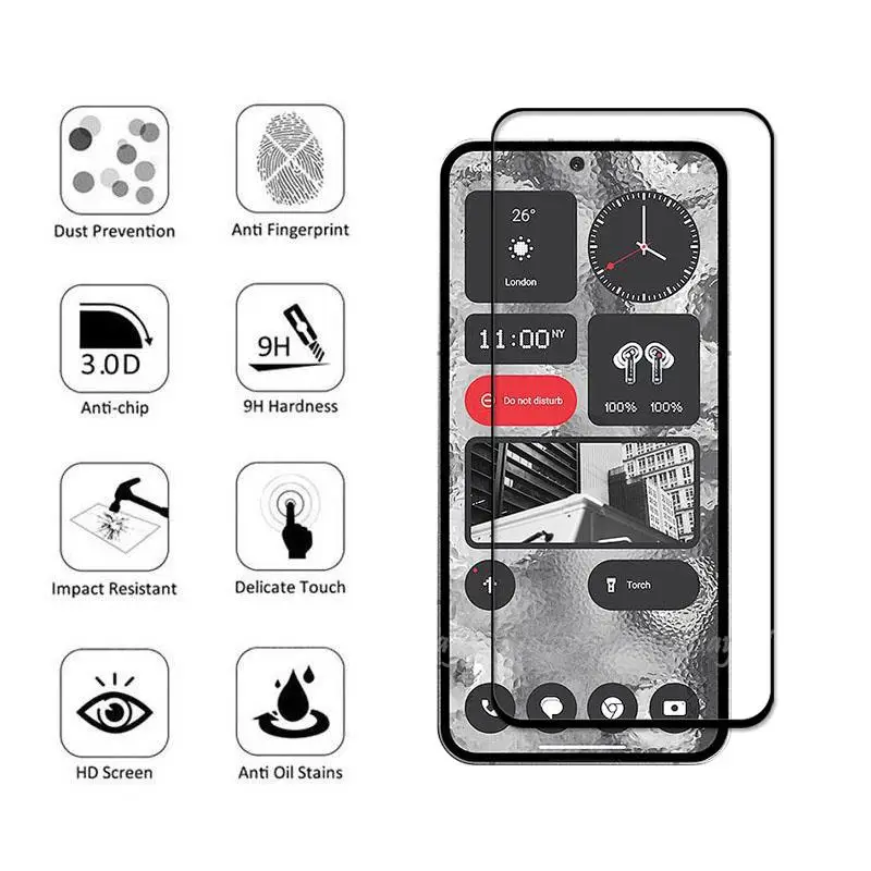 Protector de pantalla 6 en 1 para teléfono móvil, película de vidrio templado para no tener nada, película para cámara - imagen 2