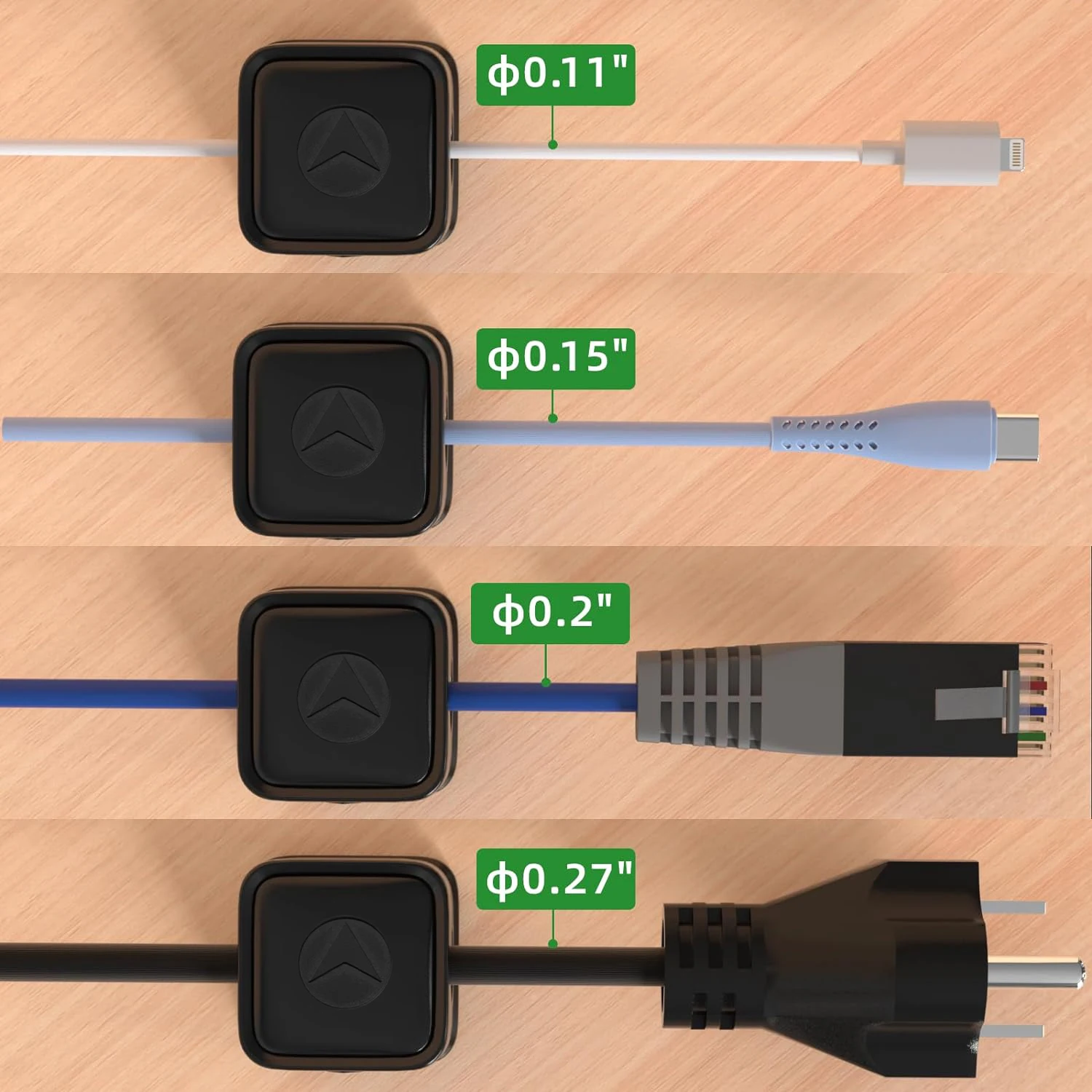 USLION-organizador de Cables de 1/3/6 piezas, Clips de Cable magnéticos, enrollador de Cables, Protector de gestión de Cables USB, accesorios para teléfono - imagen 5