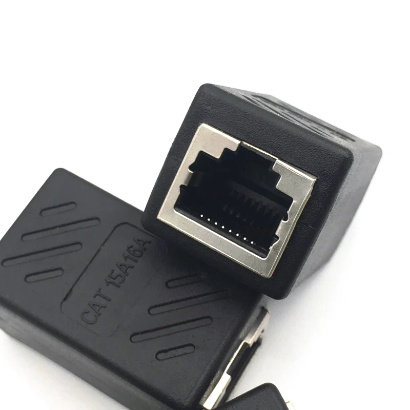 Puerto RJ45 hembra a hembra, conector divisor LAN Ethernet de red, cabezal de transferencia, acoplador adaptador RJ45, enchufe CAT5 CAT6 - imagen 5