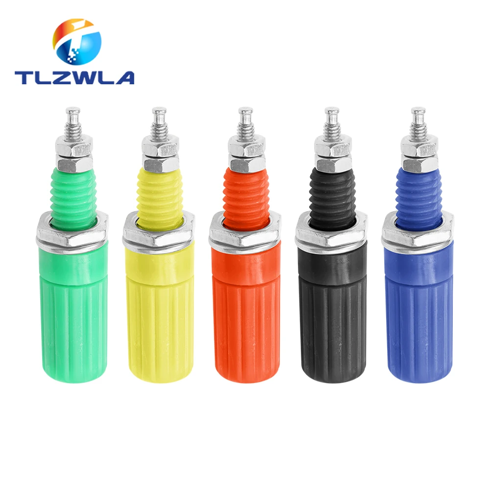 Enchufe Banana de 5 piezas y 4mm, tuerca de poste de encuadernación, conector eléctrico, Terminal DIY - imagen 3