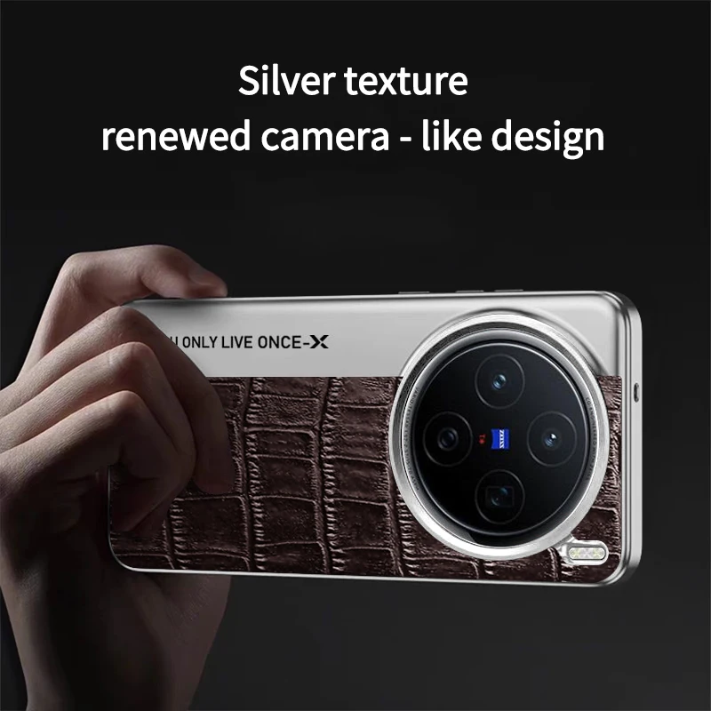 Para VIVO X200 Ultra funda de lujo de cuero PU funda protectora trasera para cámara para VIVO X200 Pro Mini X200S X200Ultra carcasa de teléfono - imagen 4