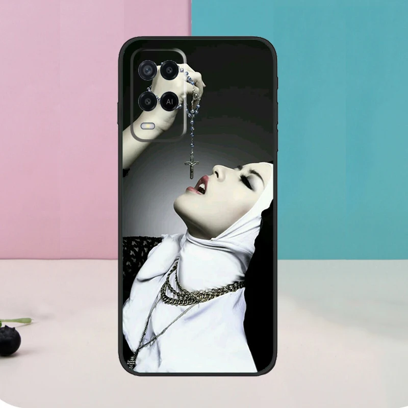 Funda de chica Sexy estilo hermana monja para Oppo A78 A98 A58 A18 A38 A74 A94 A54 A15 A17 A57 A6 A5 Pro A16 A76 A96 A40 A60 A80 - imagen 4
