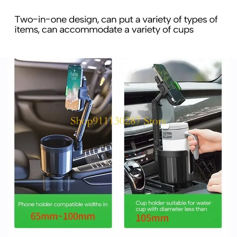 J1HC Multifuncional tazas automóviles automóviles Monte Montaje Soporte teléfono celular Soporte botella para - imagen 3