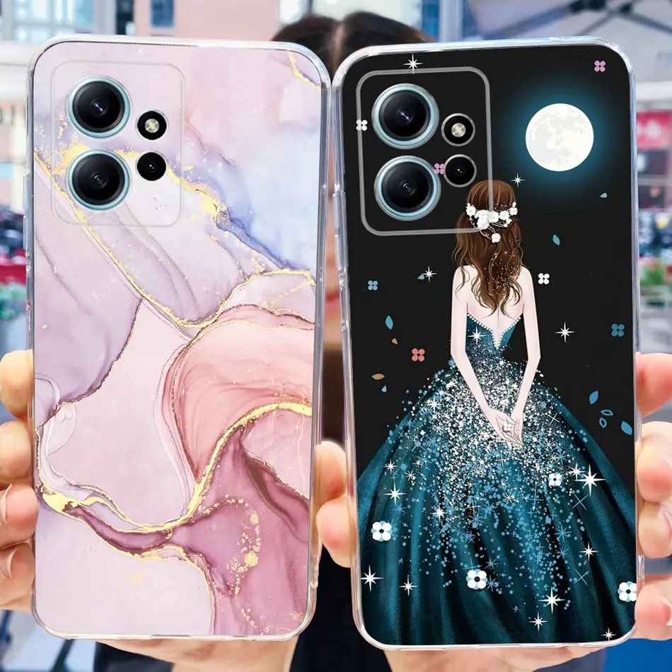 Funda con dibujo de gato y flores para Xiaomi Redmi Note 12 4G, carcasa suave de silicona TPU para Redmi Note 12 4G, parachoques Global - imagen 3