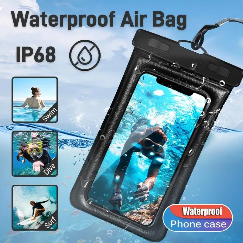 Funda de teléfono Universal impermeable, bolsa a prueba de agua para iPhone 15 14 13 12 11 Pro Max X Xiaomi 13 Samsung S23 Ultra Swim Cover
