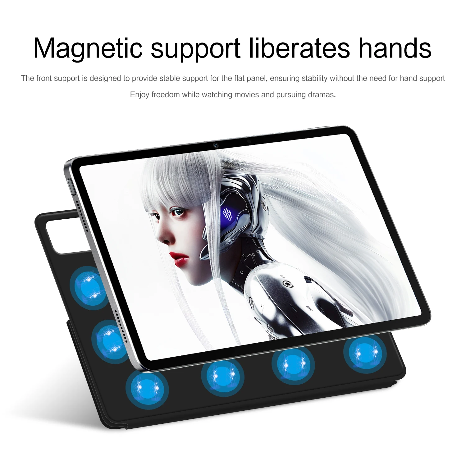 AJIUYU para RedMagic gaming Nova Tablet Pro Samrt funda magnética para Nubia RedMagic Tablet 2a generación 10,9 "funda con soporte para tableta - imagen 3