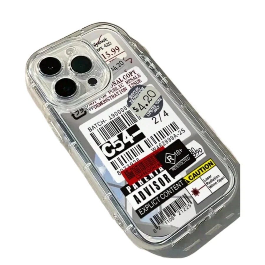 1 funda de teléfono con etiqueta C54 Lucky Mirror para iPhone 17AIR 11 12 13 14 15 16 17Pro Max Plus anillo de lente anticaída funda dura de 1,5mm - imagen 5