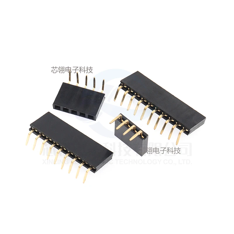 1/5/10 Uds barra colectora de curva única conector de barra colectora de pin doblado de 2,54mm 90 grados horizontal 1*2/3/4/5/6/8-40P - imagen 3