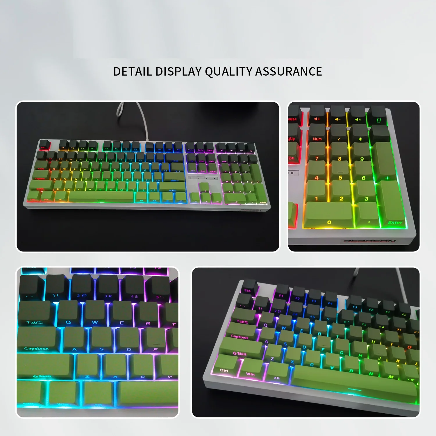 Teclas K135 PBT con estampado lateral, juego de teclas con gradiente de brillo de doble disparo, perfil de cereza para teclado mecánico - imagen 5