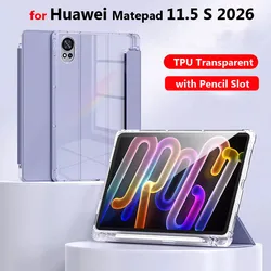 Funda para Huawei Matepad 11,5 S 2026 Air 11,5 2023 SE 11 pulgadas 2024 TPU suave mate soporte para tableta cubierta a prueba de golpes con ranura para lápiz