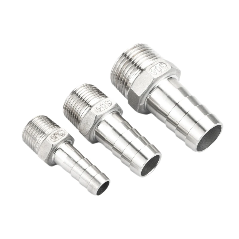 Conector de lengüeta para manguera de acero inoxidable 304, 1/8 ", 1/4", 3/8 ", 1/2", rosca macho BSP, conector pagoda, conector trasero de acoplamiento - imagen 5