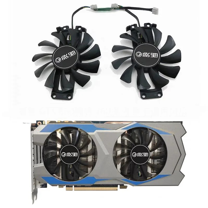 2 uds GA81S2U nuevo enfriador GPU para GALAXY GTX 660 Xiaojiang GTX 760 Tiger tarjeta gráfica General ventilador Dual Universal