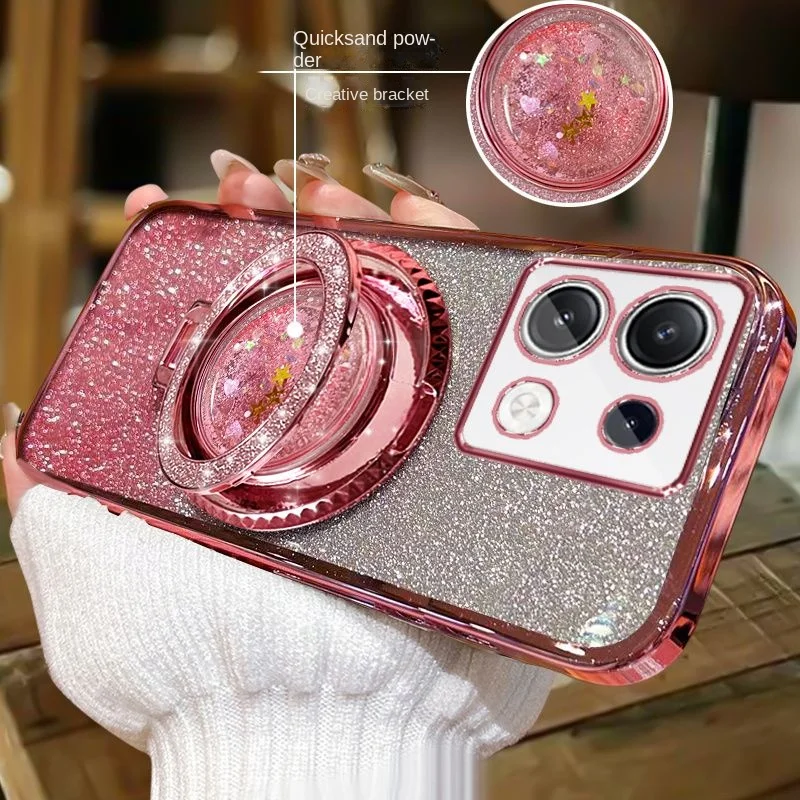 Para Infinix Note 40 Pro funda suave Bling Glitter Quicksand funda protectora trasera magnética para Infinix Note 40 30Pro 30Vip Shell - imagen 3