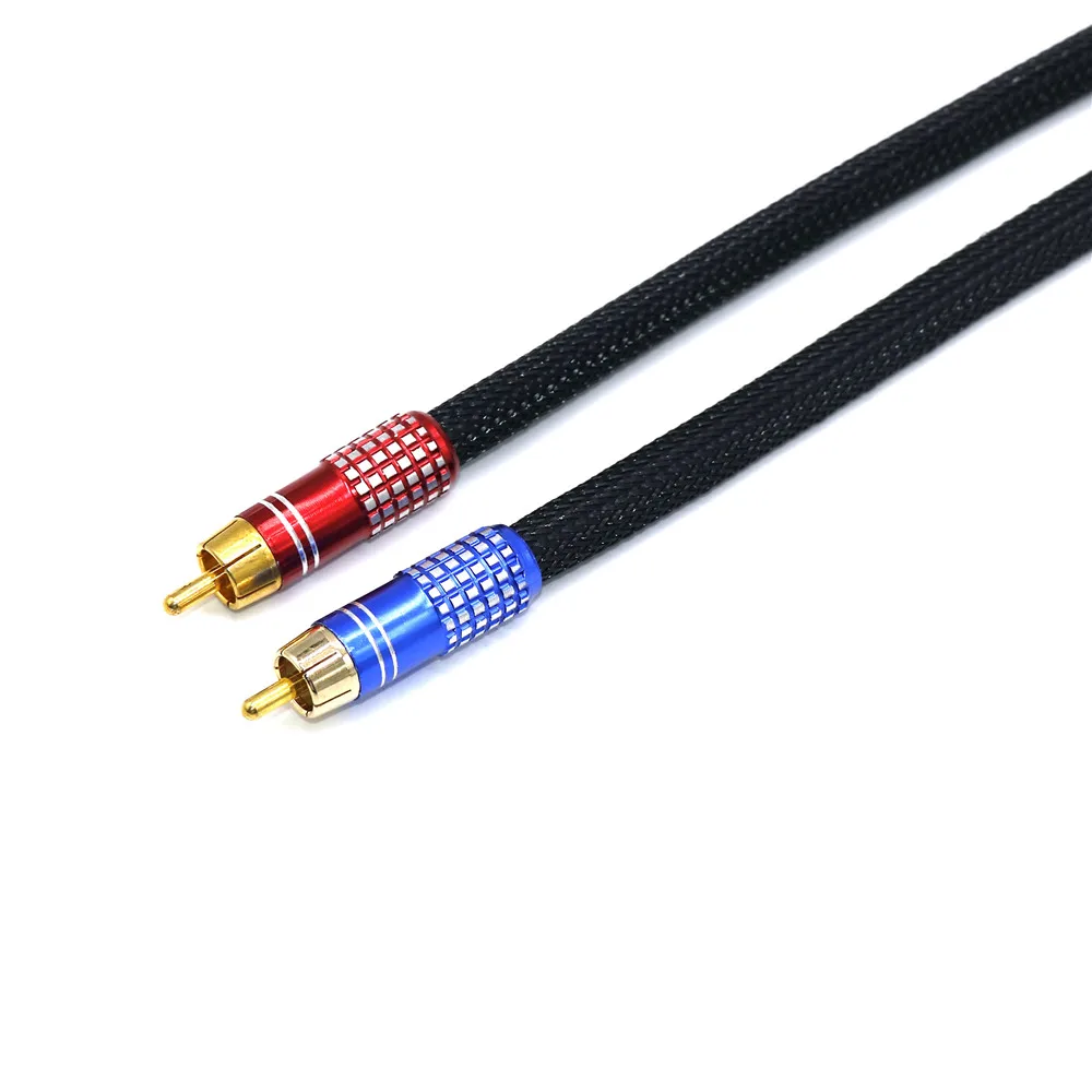 Angitu HiFi RCA Cable de Audio de grado 4N OFC 0,5 M-5M Digital Audiophile RCA a RCA amplificador DAC TV Cable de altavoz - imagen 3