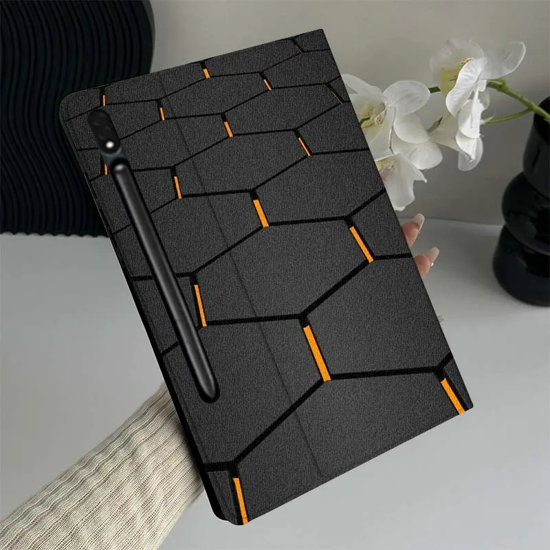 Máquina brillante de fibra de carbono para Samsung Galaxy Tab S9 S10 S6 S7 S8 FE Plus Lite pulgadas funda plegable para tableta - imagen 2