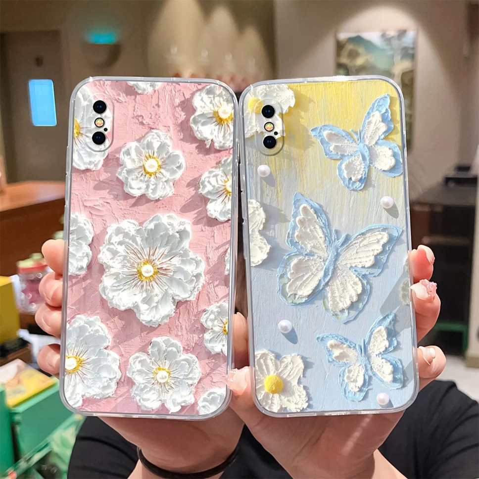 Para iPhone X XR XS Max Funda de teléfono encantador Panda dibujos animados transparente suave delgada TPU Funda de silicona para iPhoneX XSMax Funda de parachoques - imagen 2