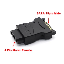 Adaptador de alimentación SATA macho a Molex hembra para PC