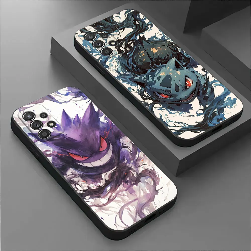 Gengar Bulbasaur Mewtwo Pokemons funda de teléfono Galaxy A56 5G funda para Samsung A55 A36 A26 A35 A34 A53 A54 A52 A73 A72 A32 A33
