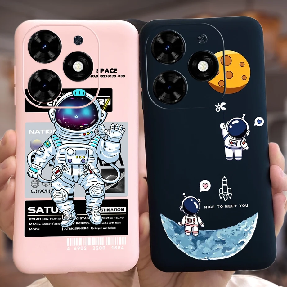 Para Infinix Smart 8 funda X6525 lindo dinosaurio cubierta de dibujos animados a prueba de golpes funda de teléfono para Infinix Smart 8 Smart8 parachoques de silicona suave - imagen 2