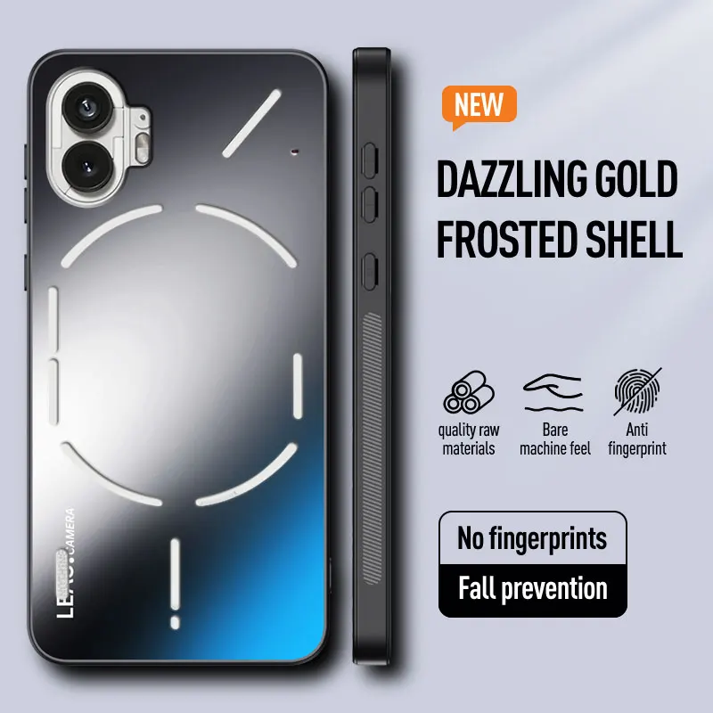Funda para nada teléfono (1) One 5G AG esmerilado deslumbrante oro silicona dura a prueba de golpes funda completa para teléfono con cámara NothingPhone1 A063 - imagen 2