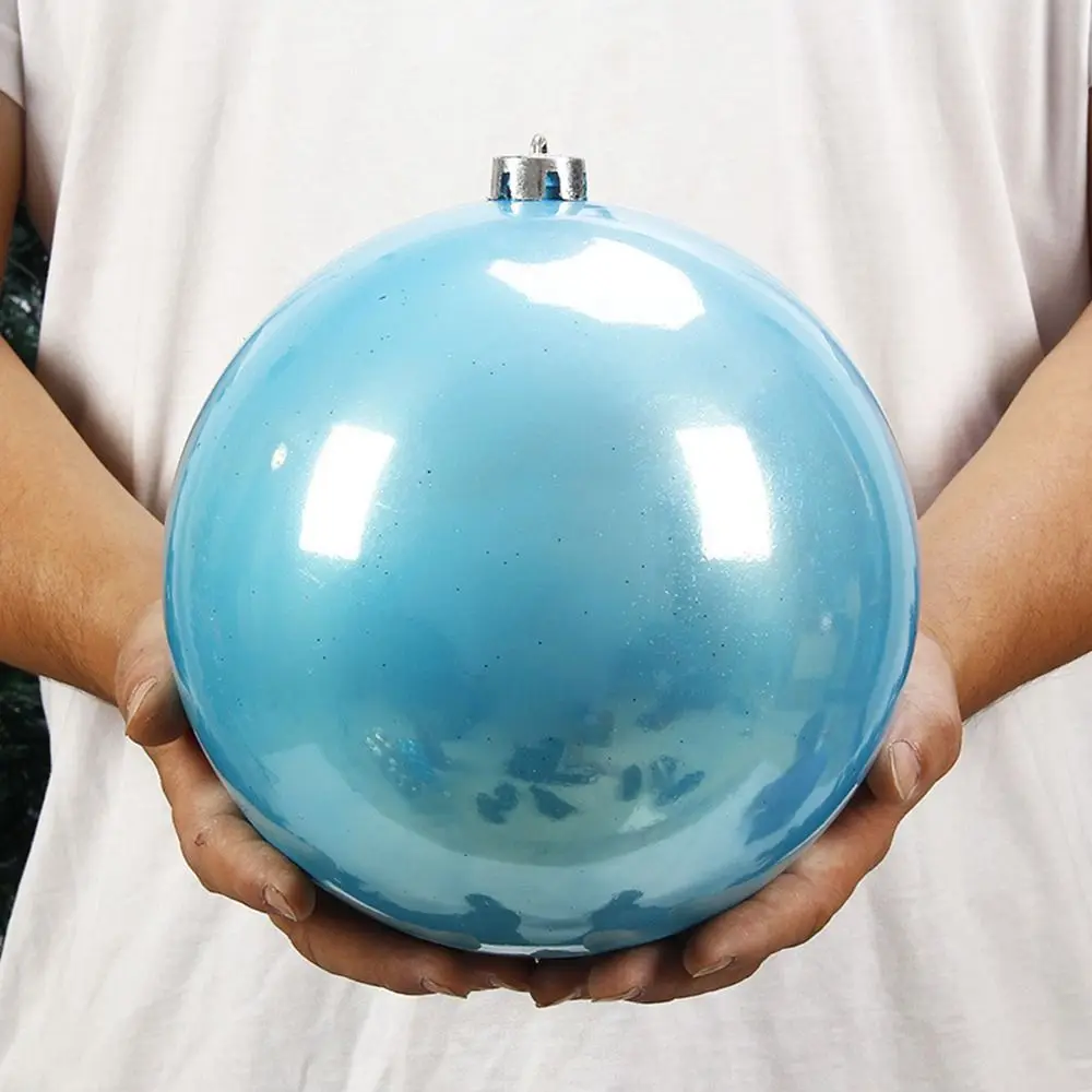Bola nacarada de plástico para arreglos, decoraciones navideñas nacaradas de 15CM, adornos navideños en forma de bola, Día de Año Nuevo - imagen 5