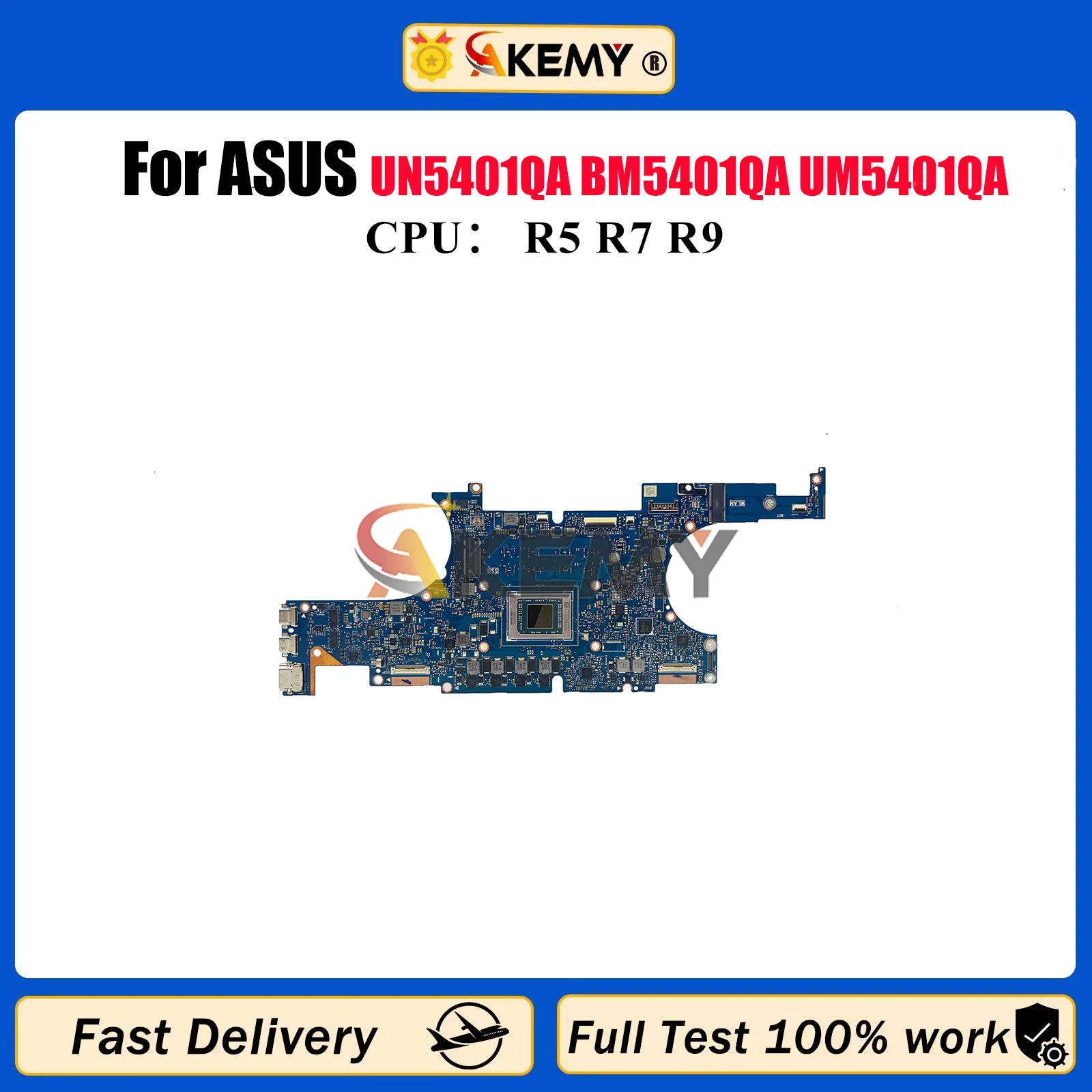 Placa base para ordenador portátil UM5401QA para ASUS ZenBook Duo UM5401Q UN5401QA BM5401QA RM5401QA RN5401QA con CPU R5 R7 R9, envío rápido