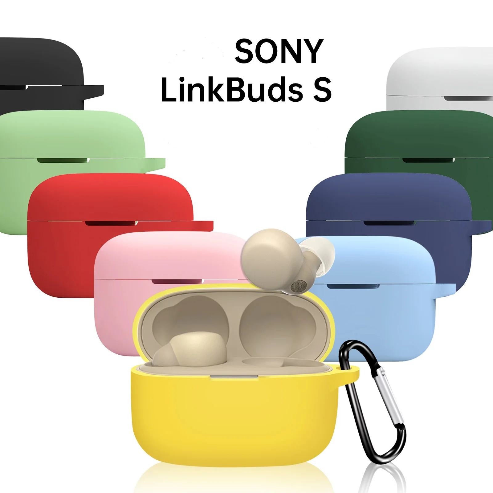 Funda de silicona para auriculares Sony Linkbuds S WF-LS900N, protector a prueba de polvo, inalámbrico, Bluetooth, cubierta suave para LS900N