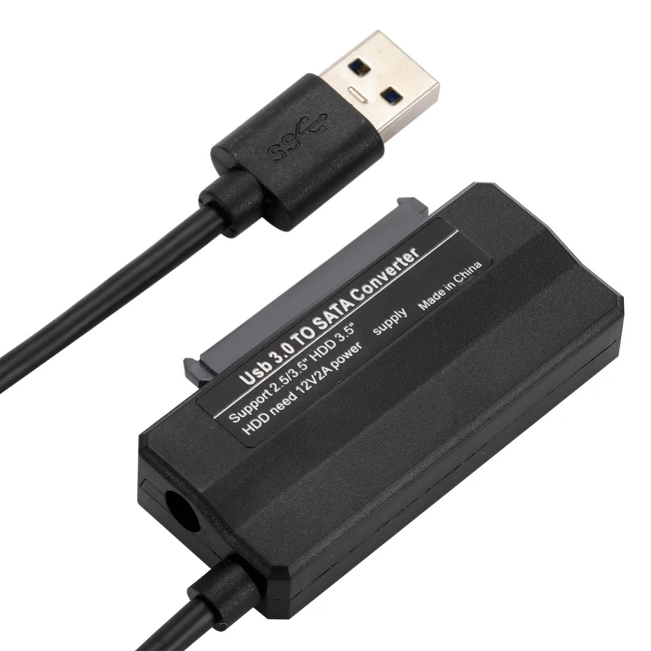 Cable adaptador SATA a USB 3,0 Cable USB a SATA compatible con disco duro externo SSD de 2,5/3,5 pulgadas ordenador 7 + 15 Cable SATA de 22 pines - imagen 4