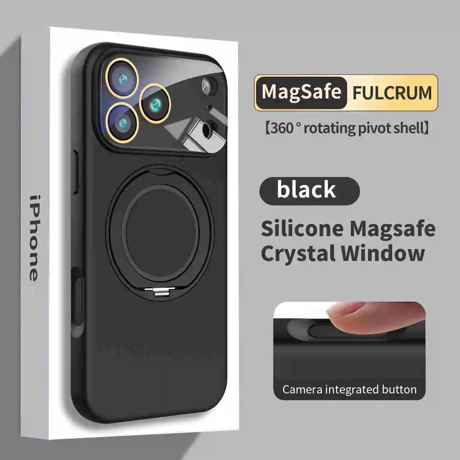 Funda de teléfono magnética de silicona líquida giratoria 360 para iPhone 17 Pro Max 16 Plus 15 14 13 12 para cubierta de carga inalámbrica Magsafe - imagen 5